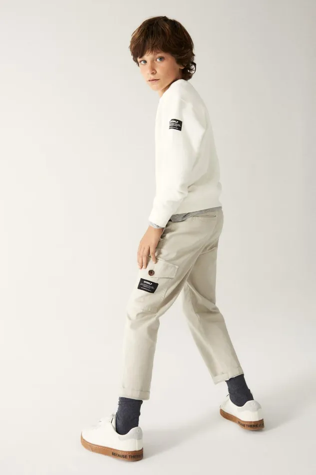 Kids White Bardera Sweatshirt Ecoalf Sweatshirts