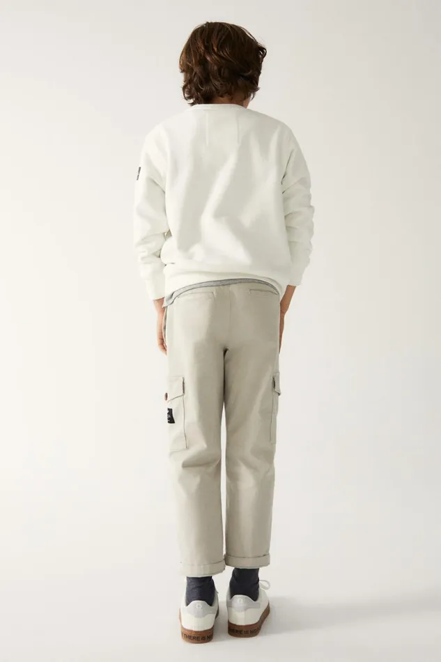 Kids White Bardera Sweatshirt Ecoalf Sweatshirts