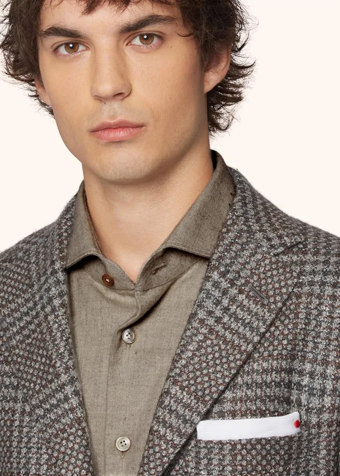 Kiton Jackets GLEN PLAID CASHMERE BLEND BLAZER 8211 Men Kiton Jackets GLEN PLAID CASHMERE BLEND BLAZER 8211 Men