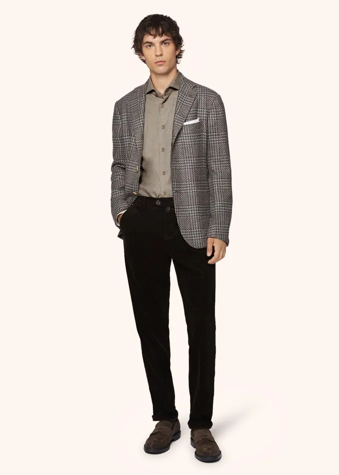 Kiton Jackets GLEN PLAID CASHMERE BLEND BLAZER 8211 Men Kiton Jackets GLEN PLAID CASHMERE BLEND BLAZER 8211 Men