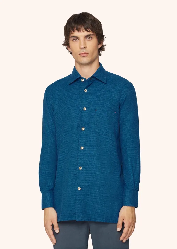Kiton Shirts NERANO HOUNDSTOOTH FLANNEL SHIRT 8211 Men Kiton Shirts NERANO HOUNDSTOOTH FLANNEL SHIRT 8211 Men
