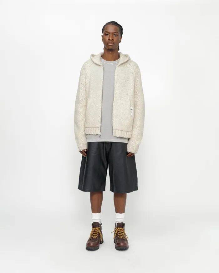 Knits MenWomen Stussy CHUNKY KNIT ZIP HOODIE