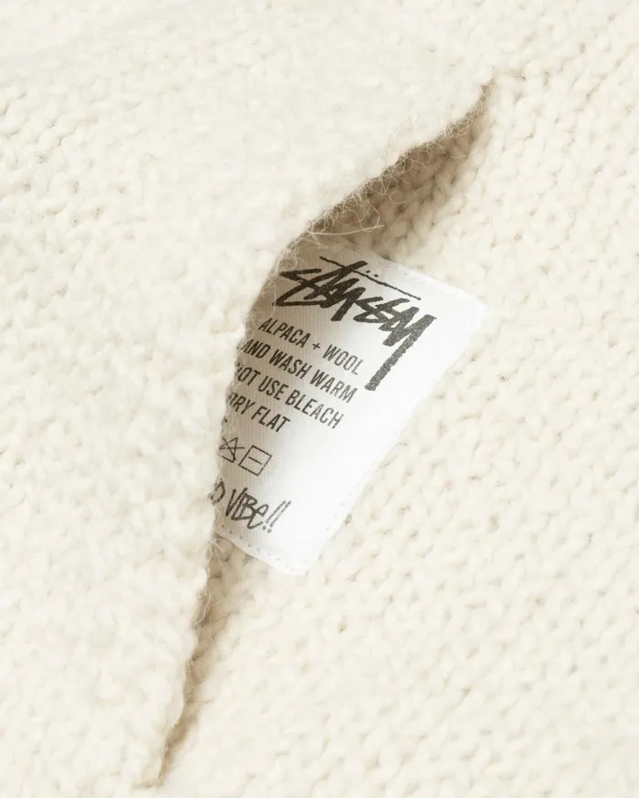 Knits MenWomen Stussy CHUNKY KNIT ZIP HOODIE