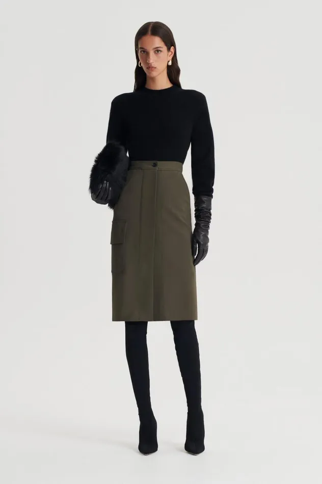 Knitwear Women Scanlan Theodore CASHMERE CREW SWEATER Black