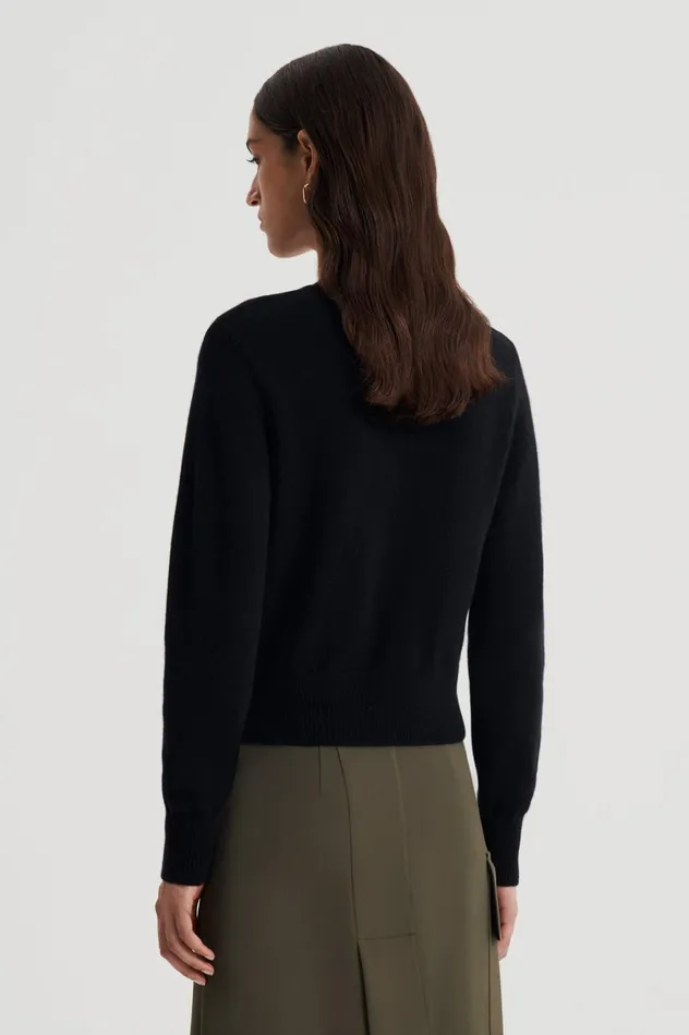 Knitwear Women Scanlan Theodore CASHMERE CREW SWEATER Black Knitwear Women Scanlan Theodore CASHMERE CREW SWEATER Black