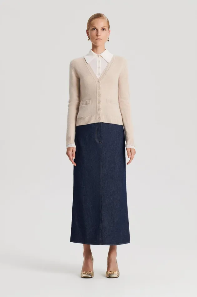 Knitwear Women Scanlan Theodore CASHMERE V Wheat