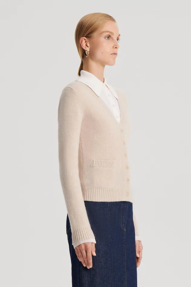 Knitwear Women Scanlan Theodore CASHMERE V Wheat Knitwear Women Scanlan Theodore CASHMERE V Wheat