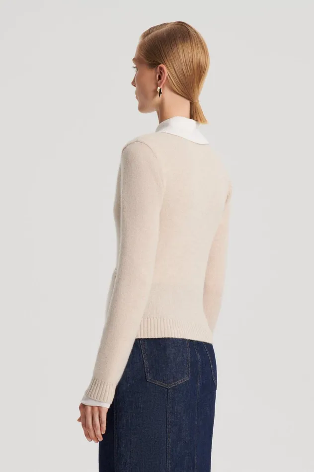 Knitwear Women Scanlan Theodore CASHMERE V Wheat Knitwear Women Scanlan Theodore CASHMERE V Wheat