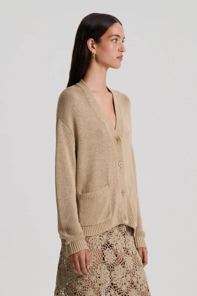 Knitwear Women Scanlan Theodore SILK COTTON V Pebble Knitwear Women Scanlan Theodore SILK COTTON V Pebble