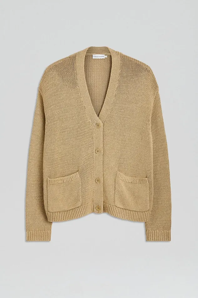 Knitwear Women Scanlan Theodore SILK COTTON V Pebble Knitwear Women Scanlan Theodore SILK COTTON V Pebble