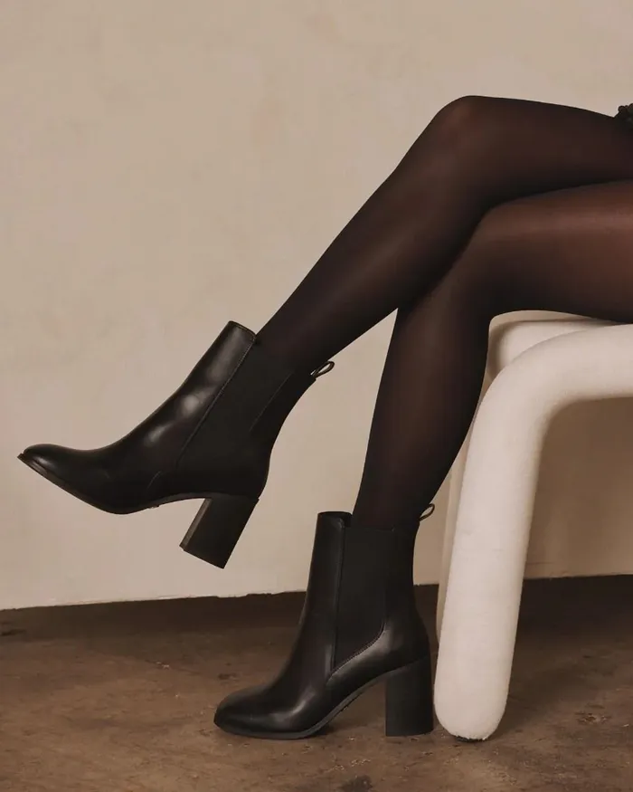 KONNOR BLACK Slip On Boots Women Ankle Boots NOVO Shoes