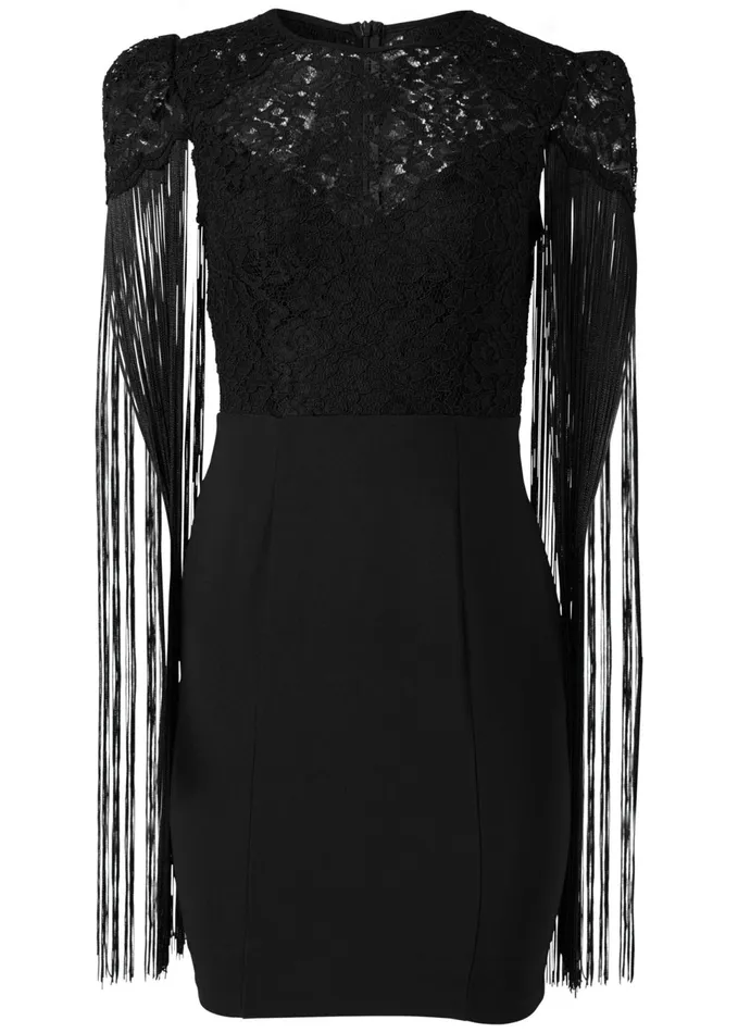LACE DETAIL DRESS Black Women VENUS Midi Dresses