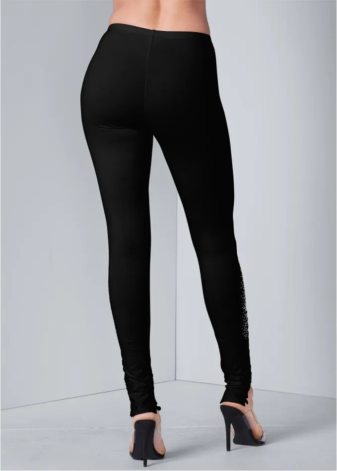 LACE DETAIL LEGGINGS Black Women VENUS Leggings