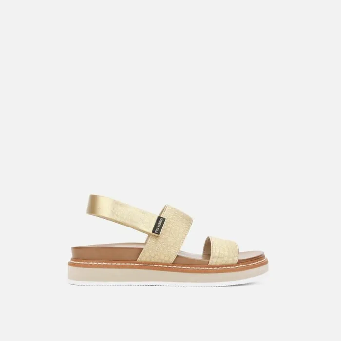 Laney Metallic Slingback Sandal With Eva Gold Women Kenneth Cole Sandals
