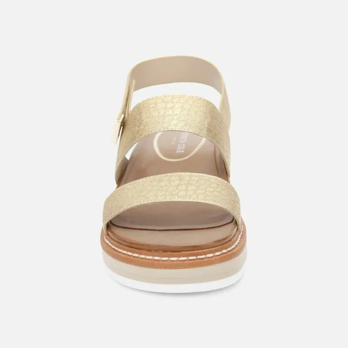 Laney Metallic Slingback Sandal With Eva Gold Women Kenneth Cole Sandals