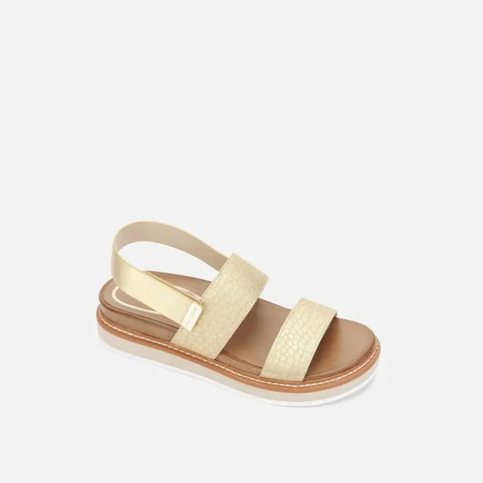 Laney Metallic Slingback Sandal With Eva Gold Women Kenneth Cole Sandals