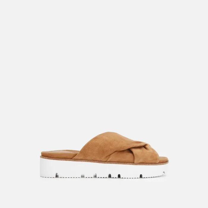 Lavern Braided Platform Slide With Eva Cognac Women Kenneth Cole Gentle Souls