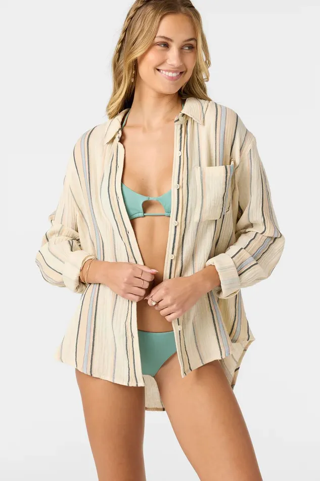 LENI STRIPE RELAXED LONG SLEEVE TOP Women O039NEILL Collections