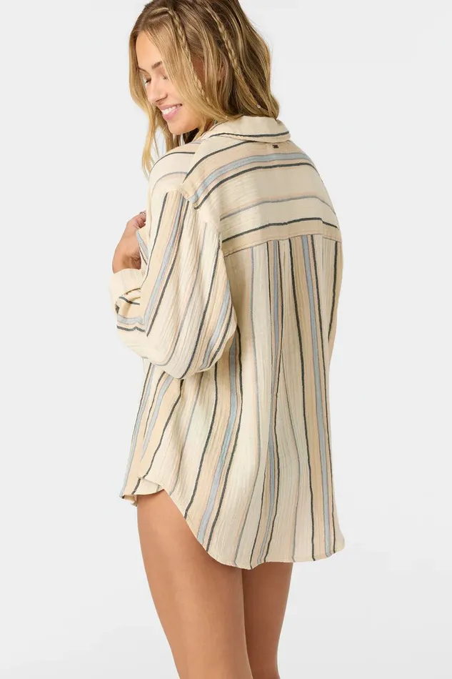 LENI STRIPE RELAXED LONG SLEEVE TOP Women O039NEILL Collections