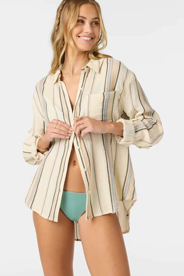 LENI STRIPE RELAXED LONG SLEEVE TOP Women O039NEILL Collections