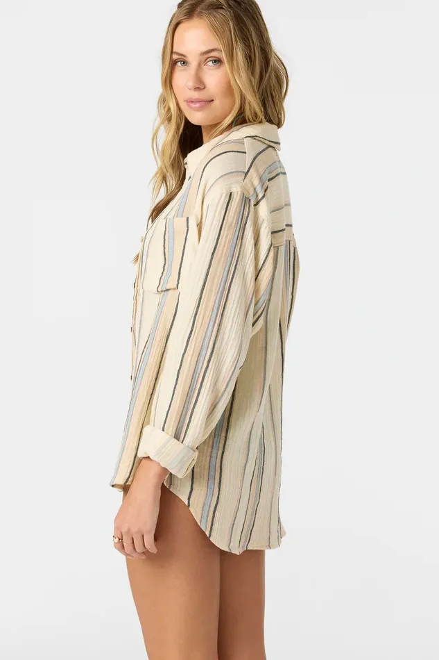 LENI STRIPE RELAXED LONG SLEEVE TOP Women O039NEILL Collections