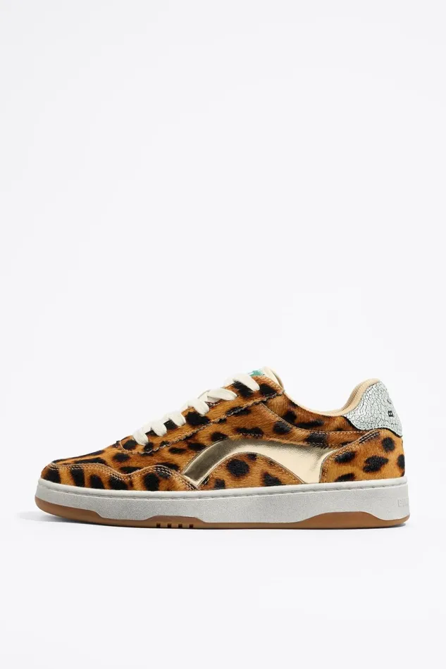 Leopard Print Fur 13 57 Cupsole Sneaker Tan Women Bimba Y Lola Sneakers
