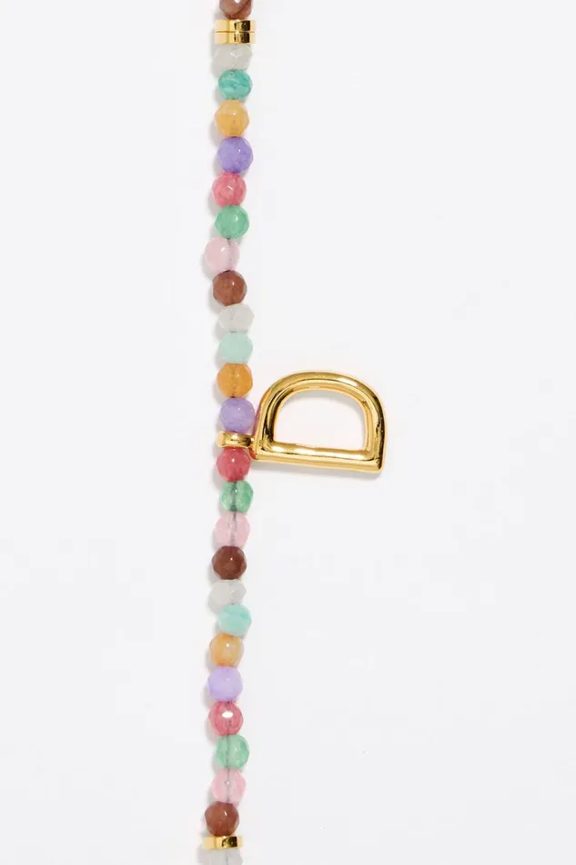 Letter D Multicolor Stones Bracelet Gold Women Bimba Y Lola Jewelry Letter D Multicolor Stones Bracelet Gold Women Bimba Y Lola Jewelry