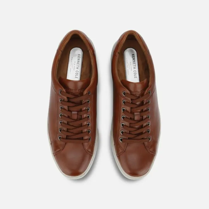 Liam Leather Sneaker With TechniCole Cognac Men Kenneth Cole Sneakers