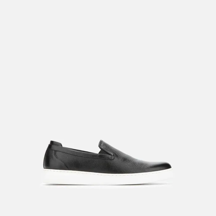 Liam Pebbled Leather SlipOn Sneaker Black Men Kenneth Cole Loafers