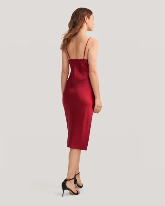 Lilysilk Cowl Neck Champagne Silk Slip Dress US Online Women Jumpsuits Lilysilk Dresses