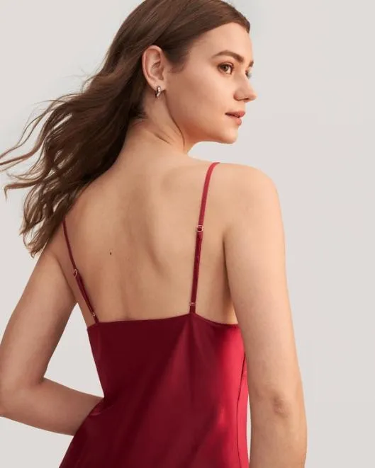 Lilysilk Cowl Neck Champagne Silk Slip Dress US Online Women Jumpsuits Lilysilk Dresses