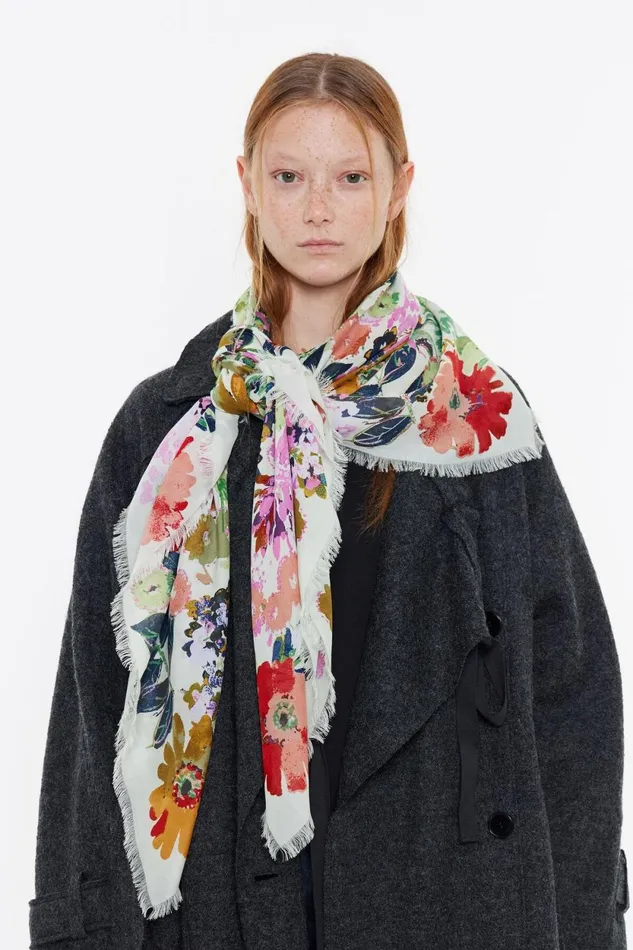 Lime Floral Shawl Lime Women Bimba Y Lola Scarves Lime Floral Shawl Lime Women Bimba Y Lola Scarves