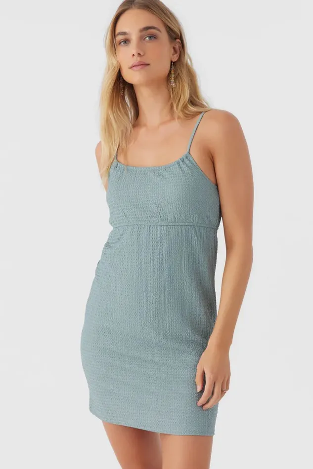 LISE TEXTURED KNIT DRESS Silver Blue Women O039NEILL Clothing