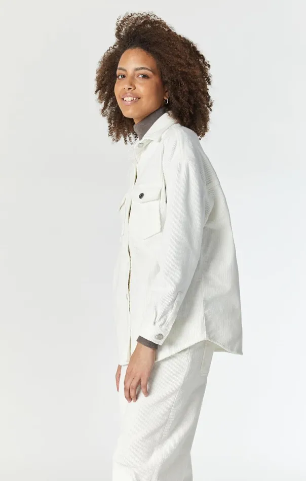 Livia Oversized Denim Shirt In OffWhite Cord Women Mavi Jeans Shirts Livia Oversized Denim Shirt In OffWhite Cord Women Mavi Jeans Shirts