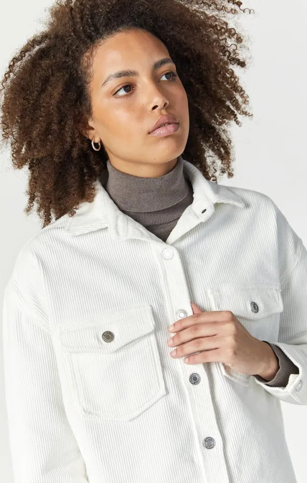 Livia Oversized Denim Shirt In OffWhite Cord Women Mavi Jeans Shirts Livia Oversized Denim Shirt In OffWhite Cord Women Mavi Jeans Shirts