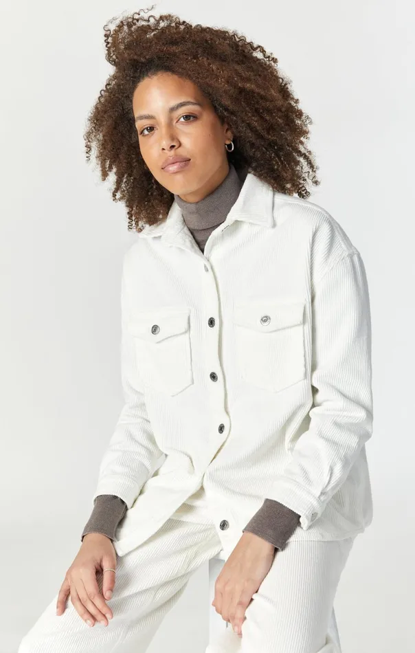 Livia Oversized Denim Shirt In OffWhite Cord Women Mavi Jeans Shirts Livia Oversized Denim Shirt In OffWhite Cord Women Mavi Jeans Shirts
