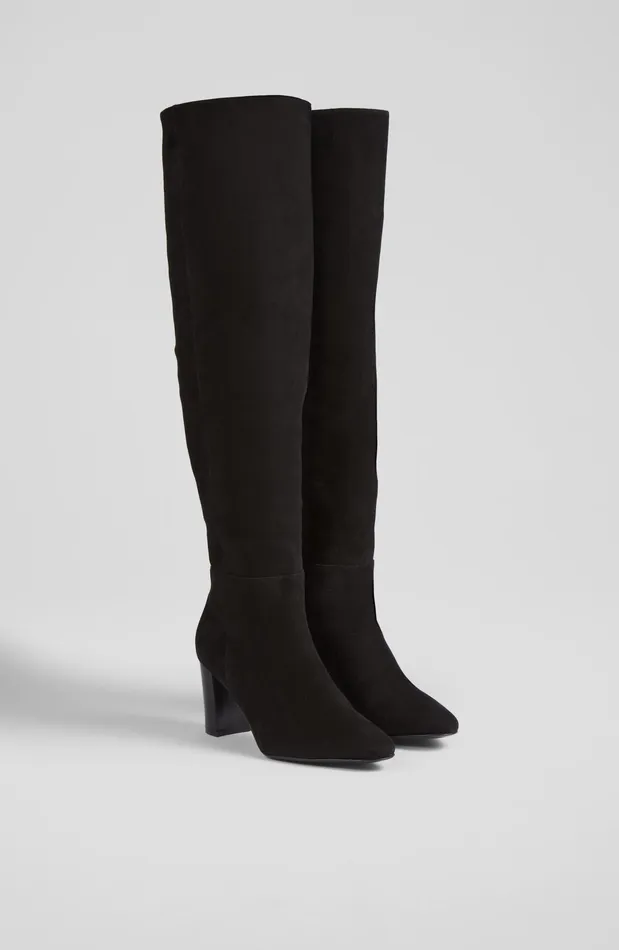 LK Bennett Courtney Black Suede OverTheKneeBoots Women Boots