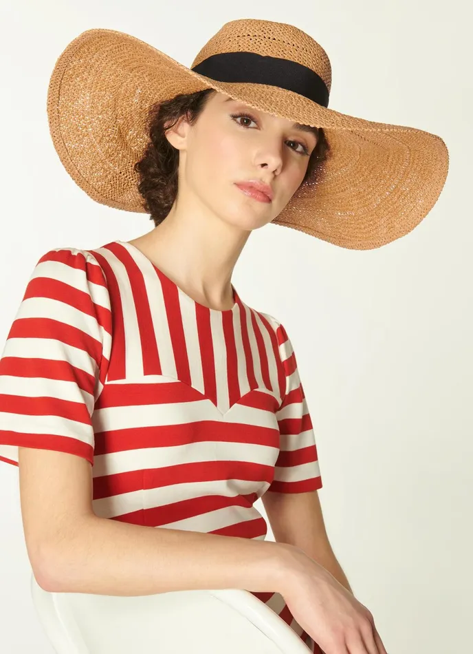 LK Bennett Saffron Straw Floppy Sun Hat Women Hats and Fascinators