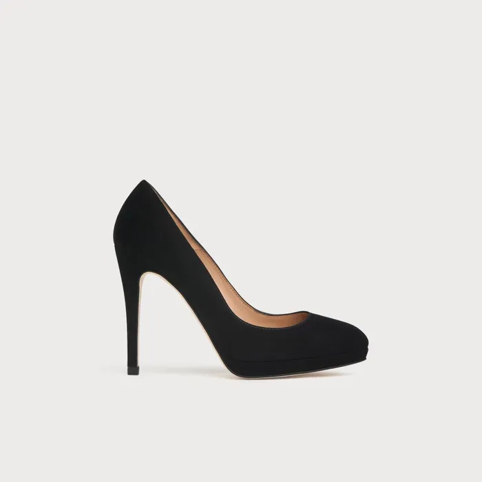 LK Bennett Sledge Black Suede Platform Courts Women Platforms