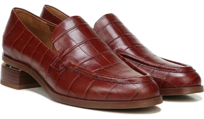 Loafers Women Franco Sarto Franco Newbocca Loafer Rust Leather