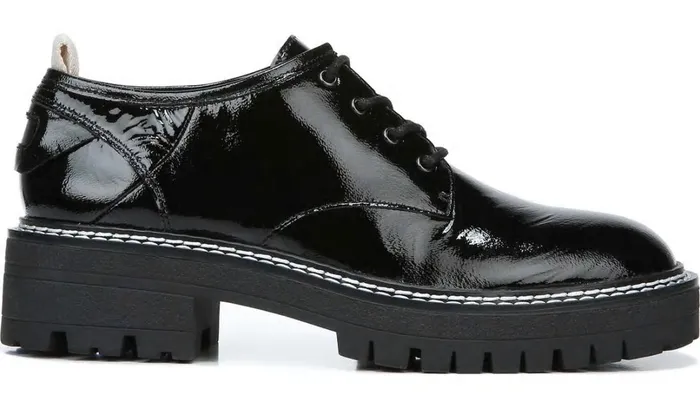 Loafers Women Franco Sarto Sarto Florita Platform Oxford Black Leather