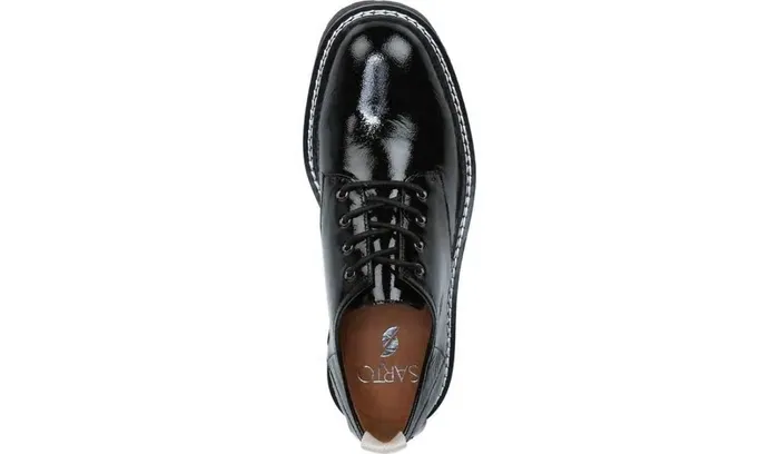 Loafers Women Franco Sarto Sarto Florita Platform Oxford Black Leather
