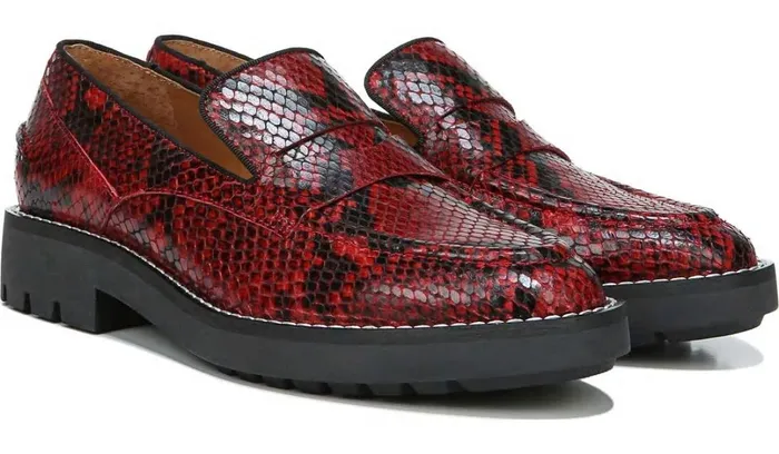 Loafers Women Franco Sarto Sarto Tivoli Loafer Red Leather
