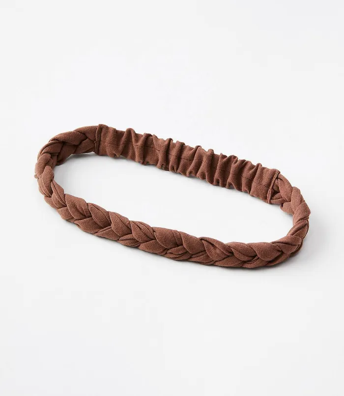 LOFT Braided Headband Heather Grey Women Hair Accessories