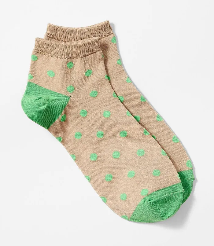 LOFT Dotted Ankle Socks Neutral Camel Women Socks