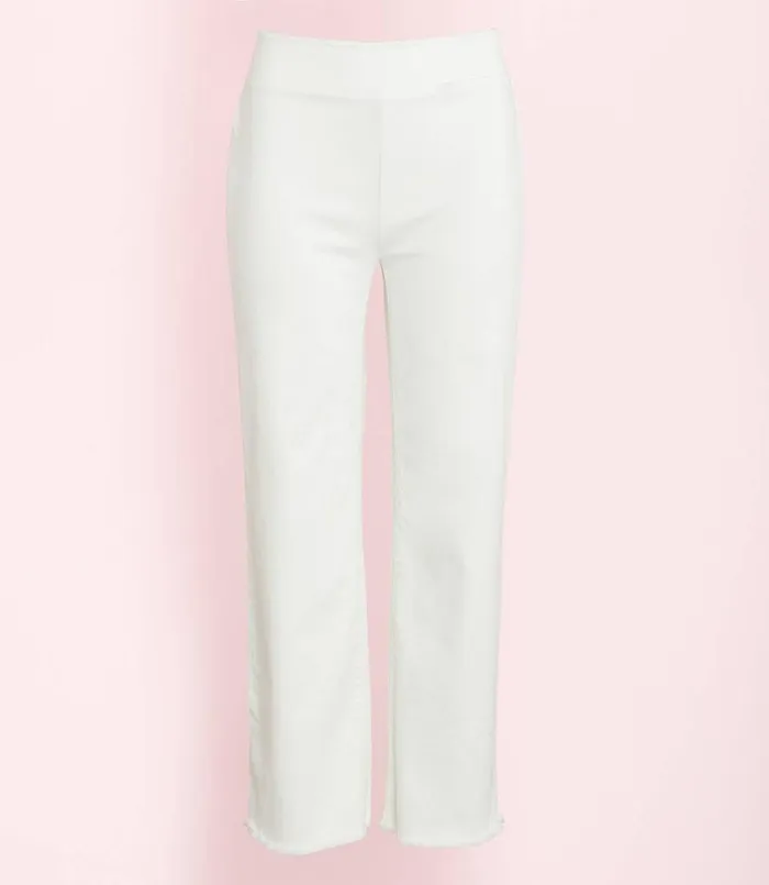 LOFT Frayed Flare Crop Pants Forever Navy Women Pants
