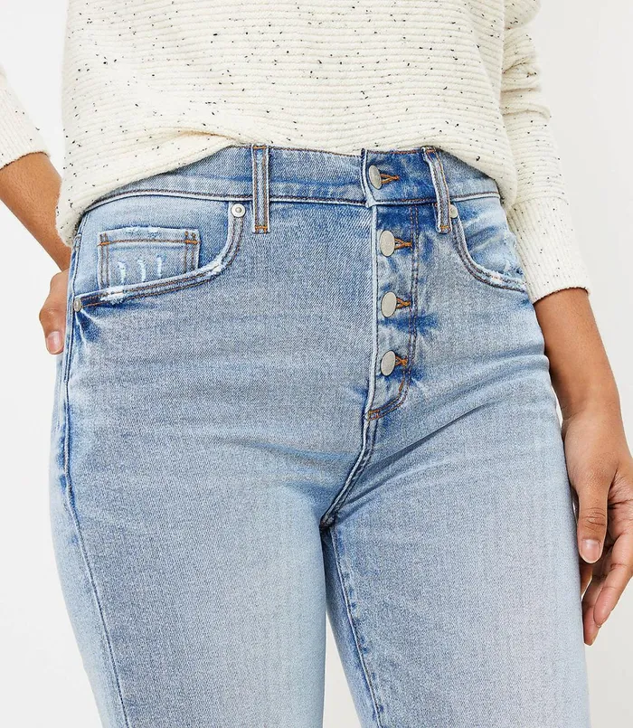 LOFT High Rise Skinny Jeans In Authentic Light Indigo Wash Authentic Light Indigo Wash Women Jeans