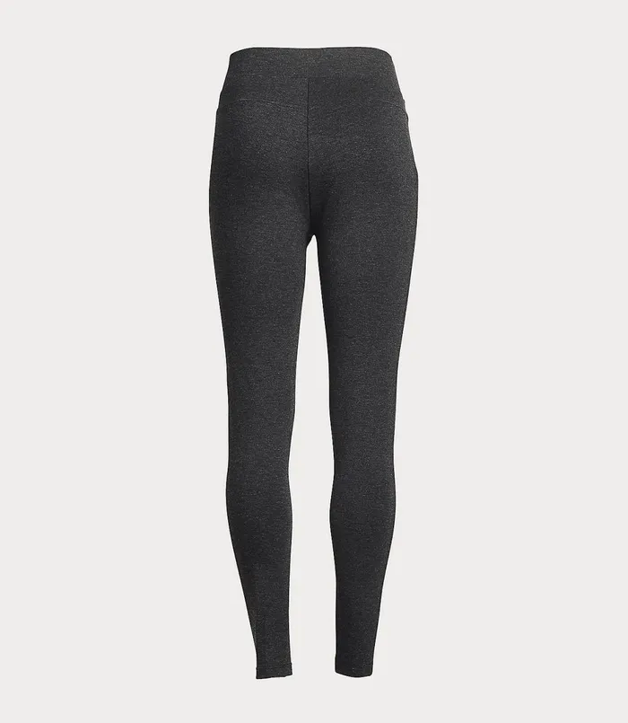 LOFT Petite Heathered Seamed Ponte Leggings Moonrock Grey Heather Women Petite Leggings