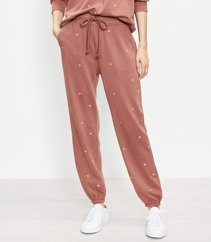 LOFT Petite Lou and Grey Sun Terry Sweatpants Rosy Sandstone Women Petite Pants