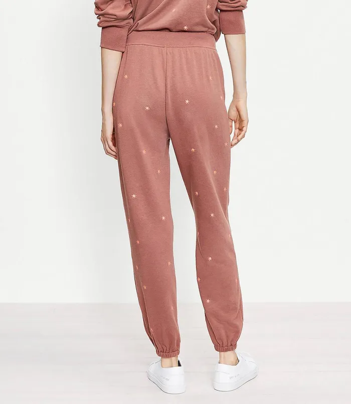 LOFT Petite Lou and Grey Sun Terry Sweatpants Rosy Sandstone Women Petite Pants